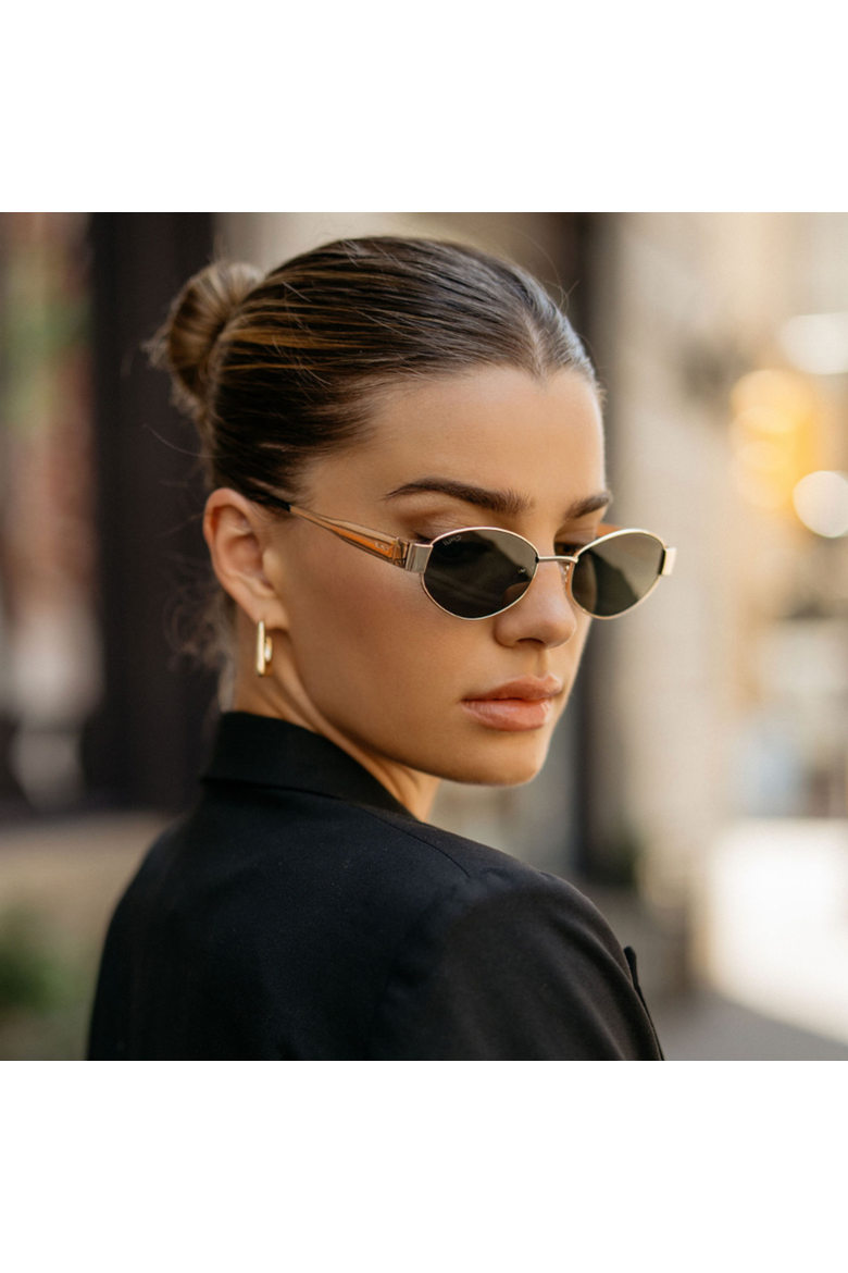 Verona - 54mm Oval Metal Sunglasses, Alternate, color, Gold Black