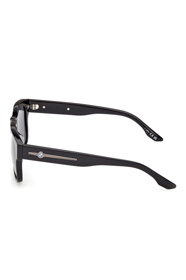 59mm Sunglasses, Alternate, color, SHINY BLACK / SMOKE POLARIZED