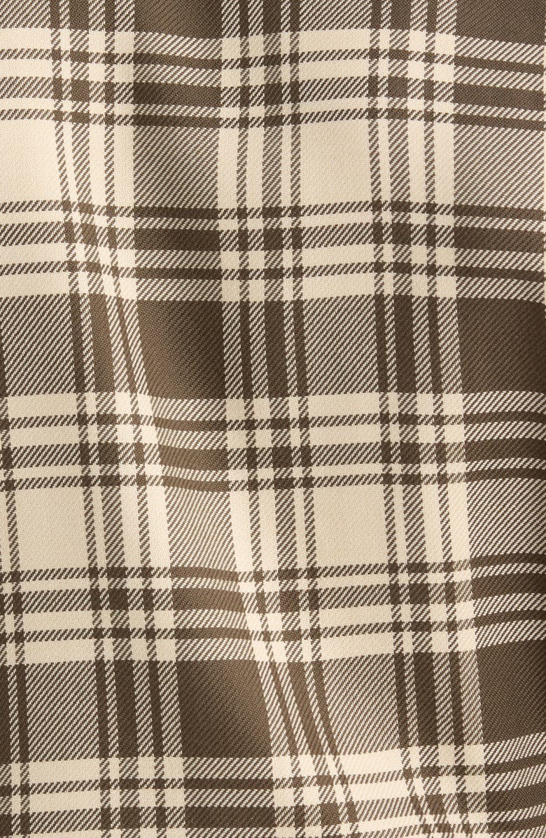 Ralph Lauren Purple Label Plaid Cotton Button-Up Shirt, Alternate, color, Thicket Moss/ Cream