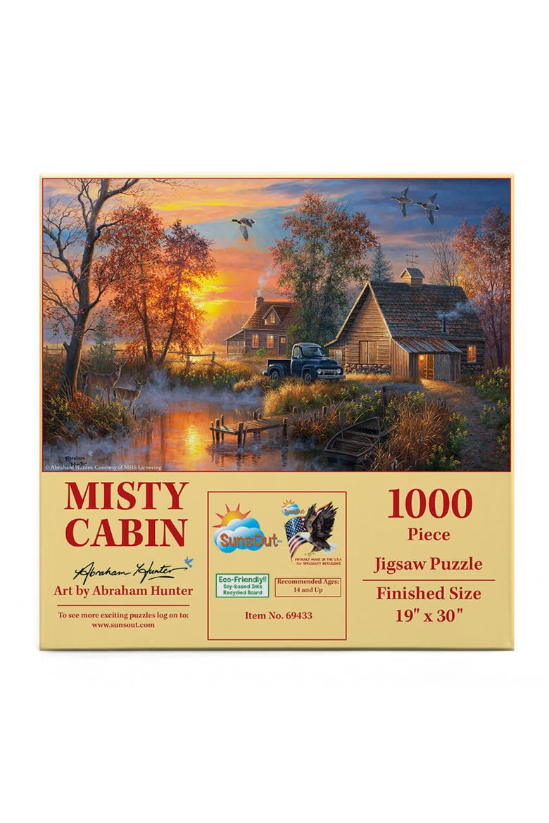 Misty Cabin 1000 piece Jigsaw Puzzle for Adults, Alternate, color, Multicolor