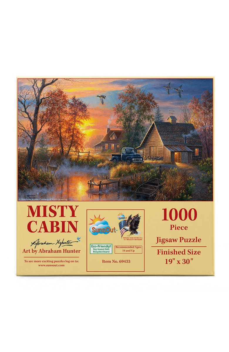 Sunsout Misty Cabin 1000 piece Jigsaw Puzzle for Adults, Alternate, color, Multicolor