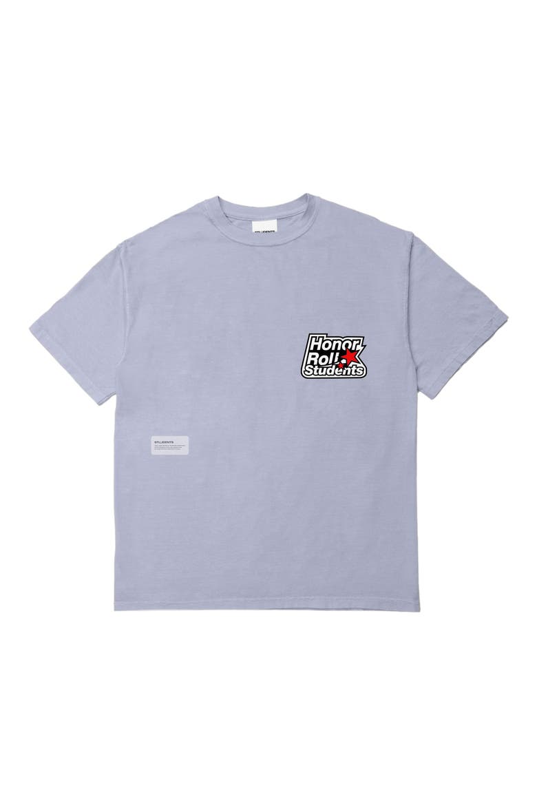 Honor Roll Students Oversize Cotton Graphic T-Shirt, Main, color, WISTERIA