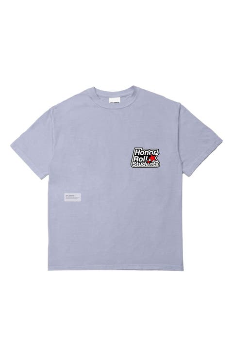 Honor Roll Students Oversize Cotton Graphic T-Shirt