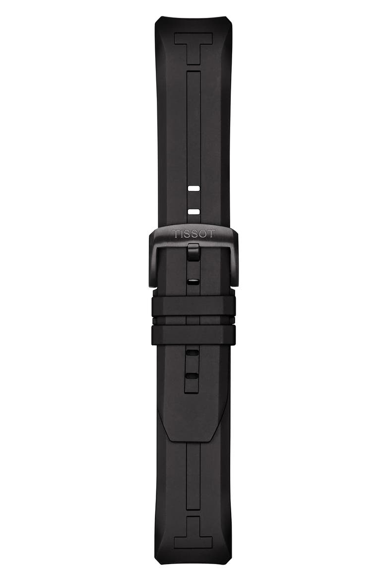 T-Touch Connect Solar Smart Silicone Strap Watch, 47.5mm, Alternate, color, BLACK