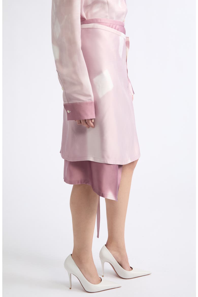 Print Wrap Skirt, Alternate, color, PINK