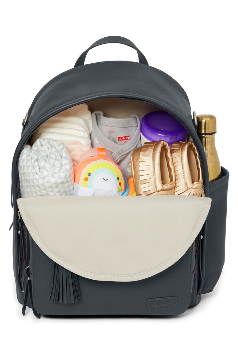 Greenwich Simply Chic Diaper Backpack, Alternate, color, SMOKE