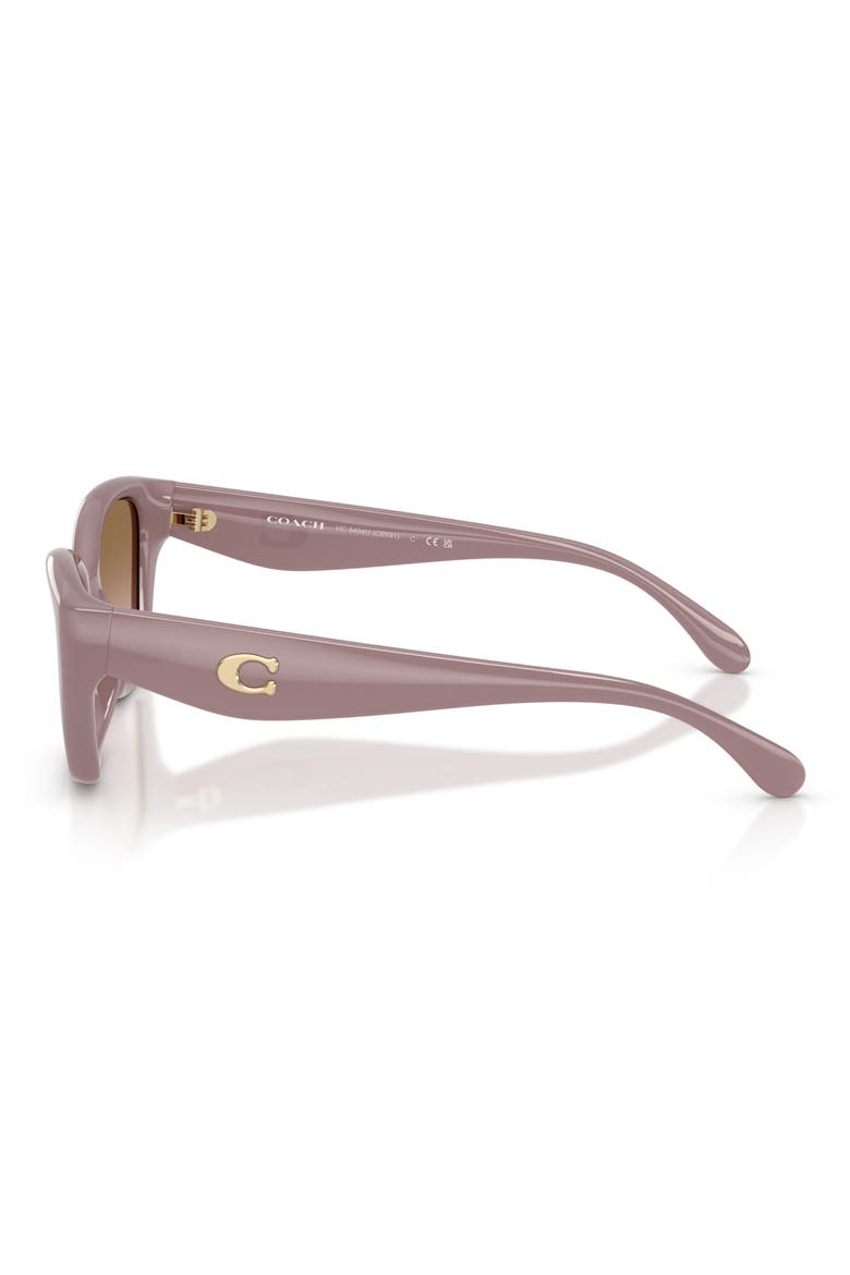 53mm Irregular Sunglasses, Alternate, color, MILKY PUTTY / BROWN PEACH