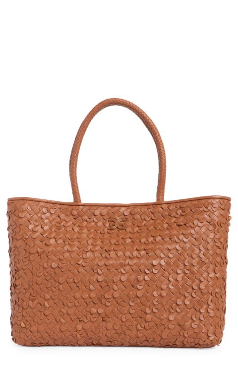 Bianka Woven Leather Tote Bag