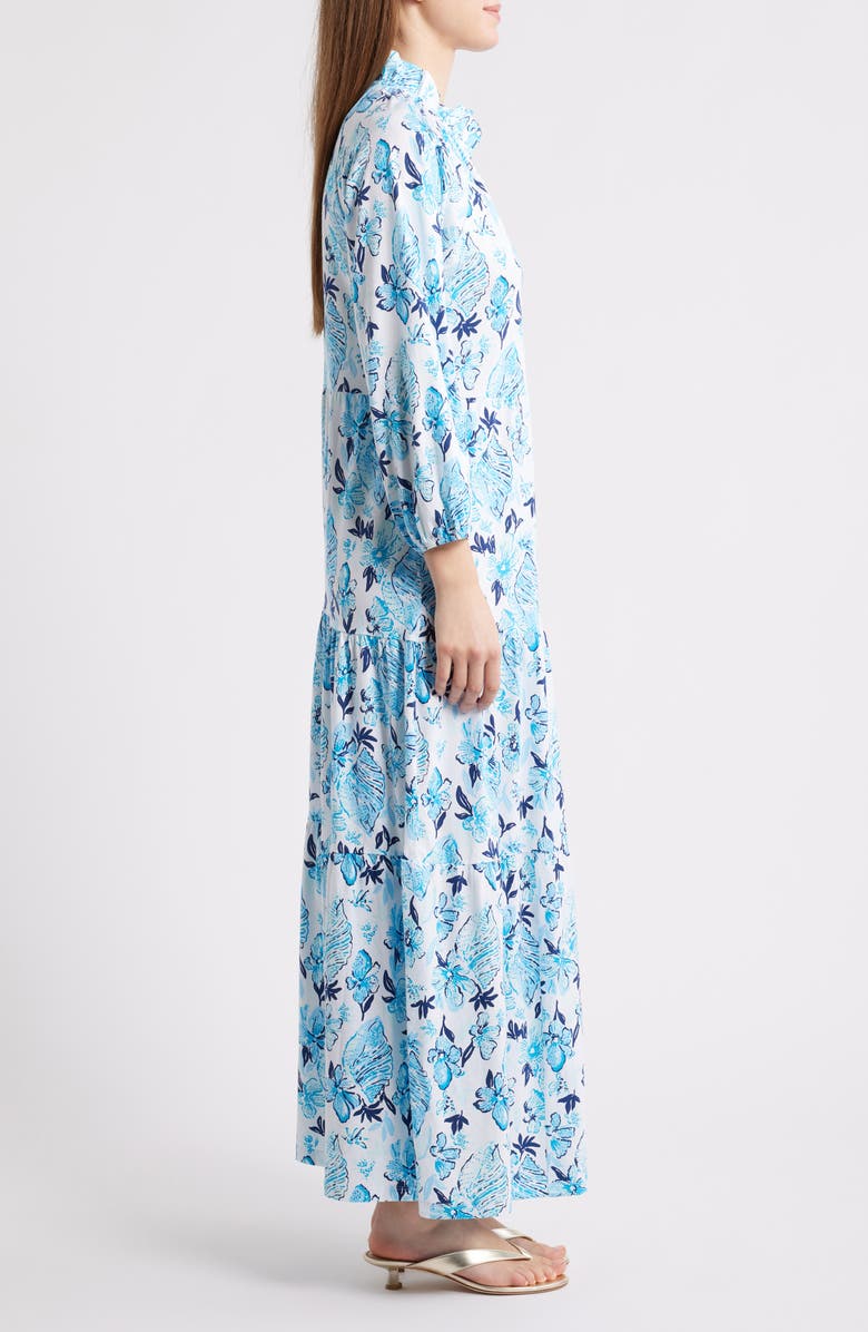 Lilly Pulitzer<sup>®</sup> Malone Seagull Print Tiered Maxi Dress, Alternate, color,