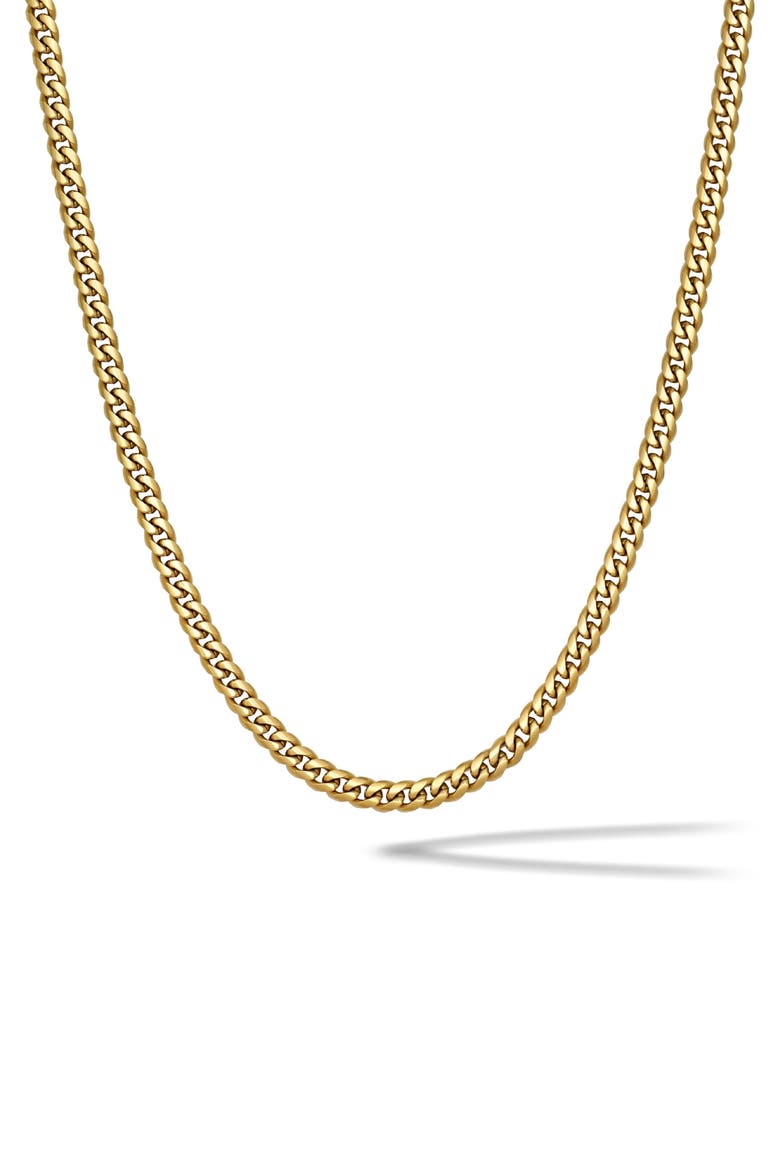 Men's 5mm Curb Chain Necklace, Main, color, GOLD