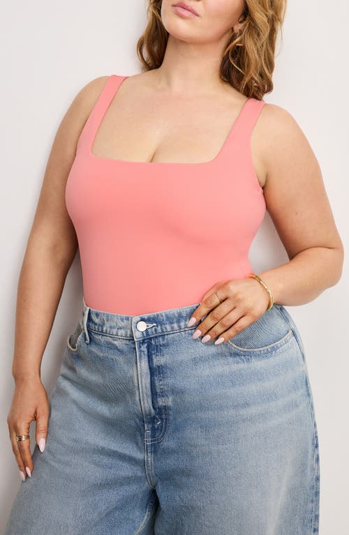 Good American Scuba Modern Tank Thong Bodysuit Coral002 In Coral