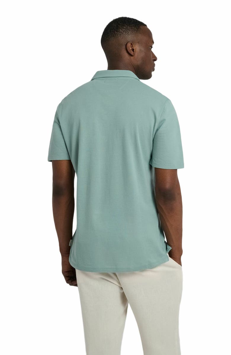 Onia Johnny Collar Pique Polo, Alternate, color, Jade