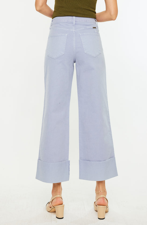 Official Kancan Usa Sammie High Rise 90's Cropped Wide Leg Jeans In Lavender