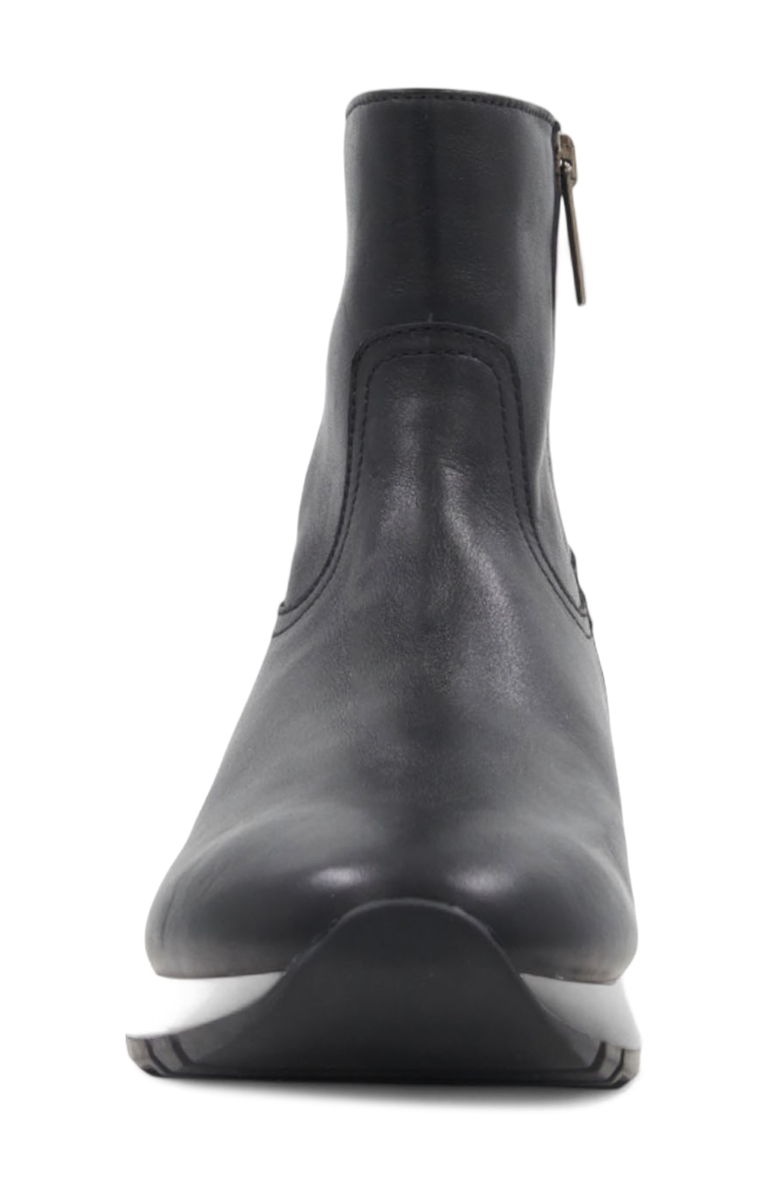 Aquatalia Kit Weatherproof Leather Bootie, Alternate, color, Black