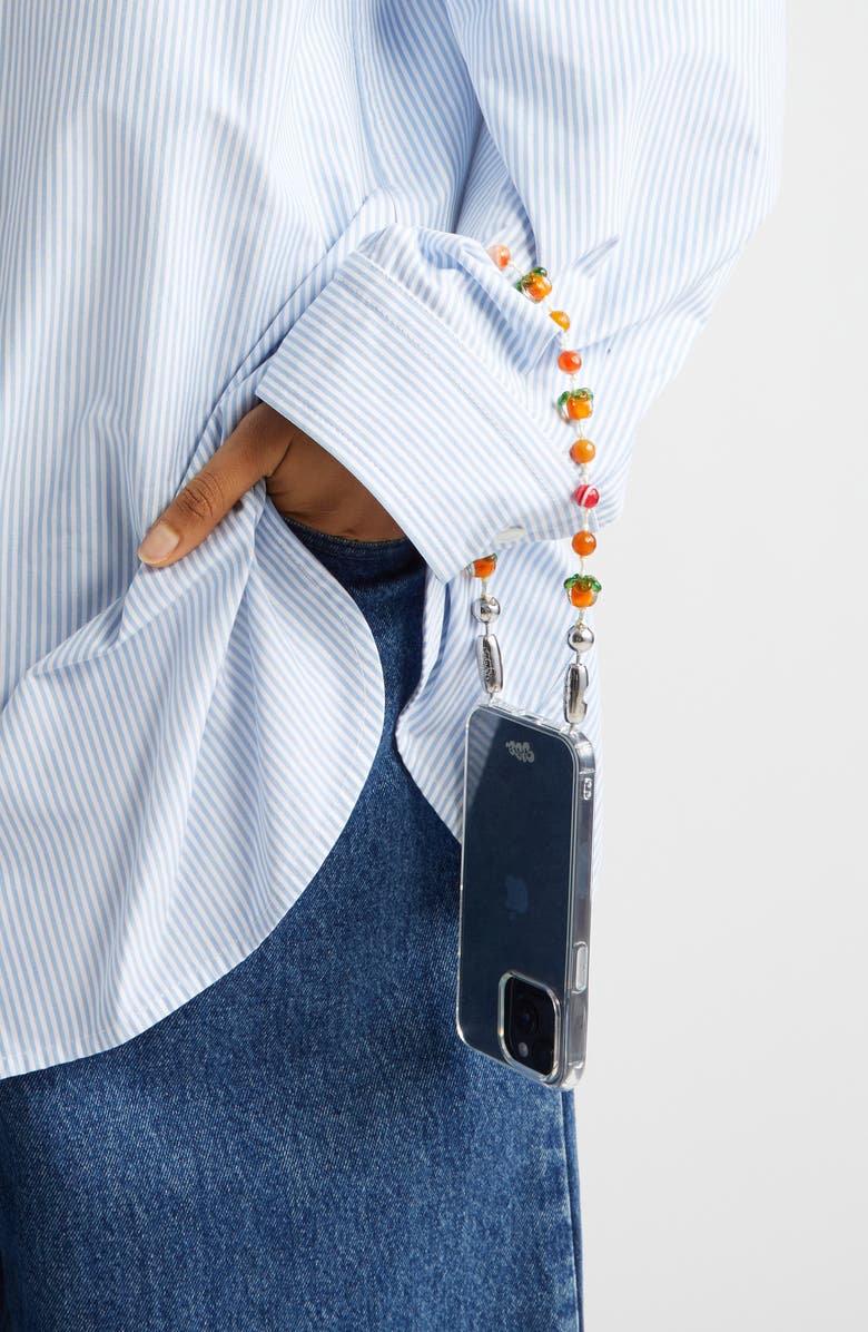 ossa Persimmon Beaded Wrist Strap, Alternate, color, Persimmon