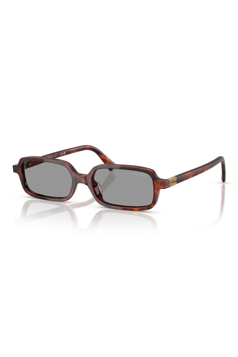 52mm Rectangular Sunglasses, Alternate, color, GREY