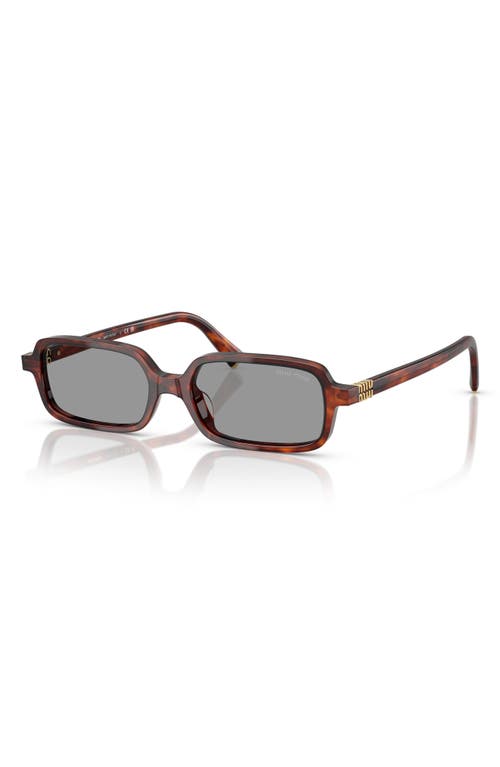Miu Miu 52mm Rectangular Sunglasses In Grey