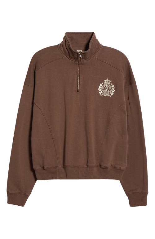 Sporty And Rich Logo-embroidered Sweatshirt In Brown