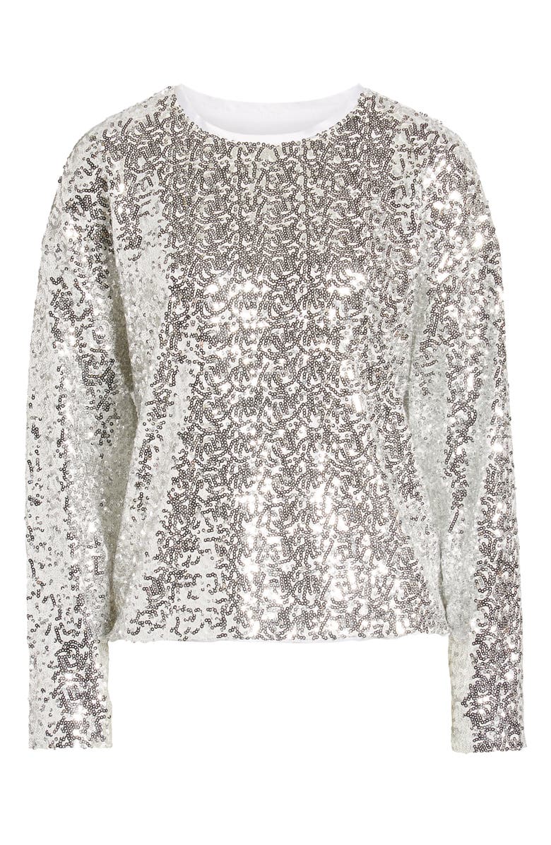 Something Navy Sequin Sweatshirt, Alternate, color,