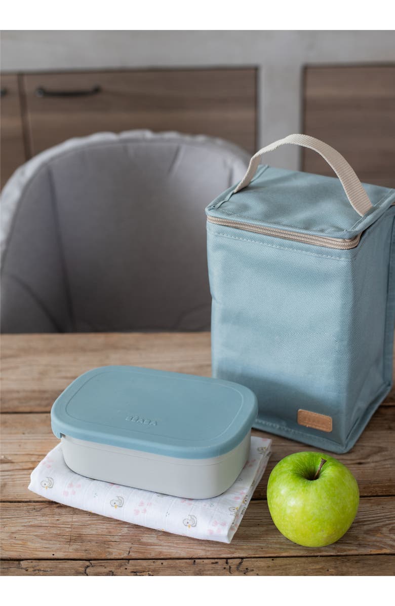 BEABA Stainless Steel Lunchbox with Lid, Alternate, color, Rain