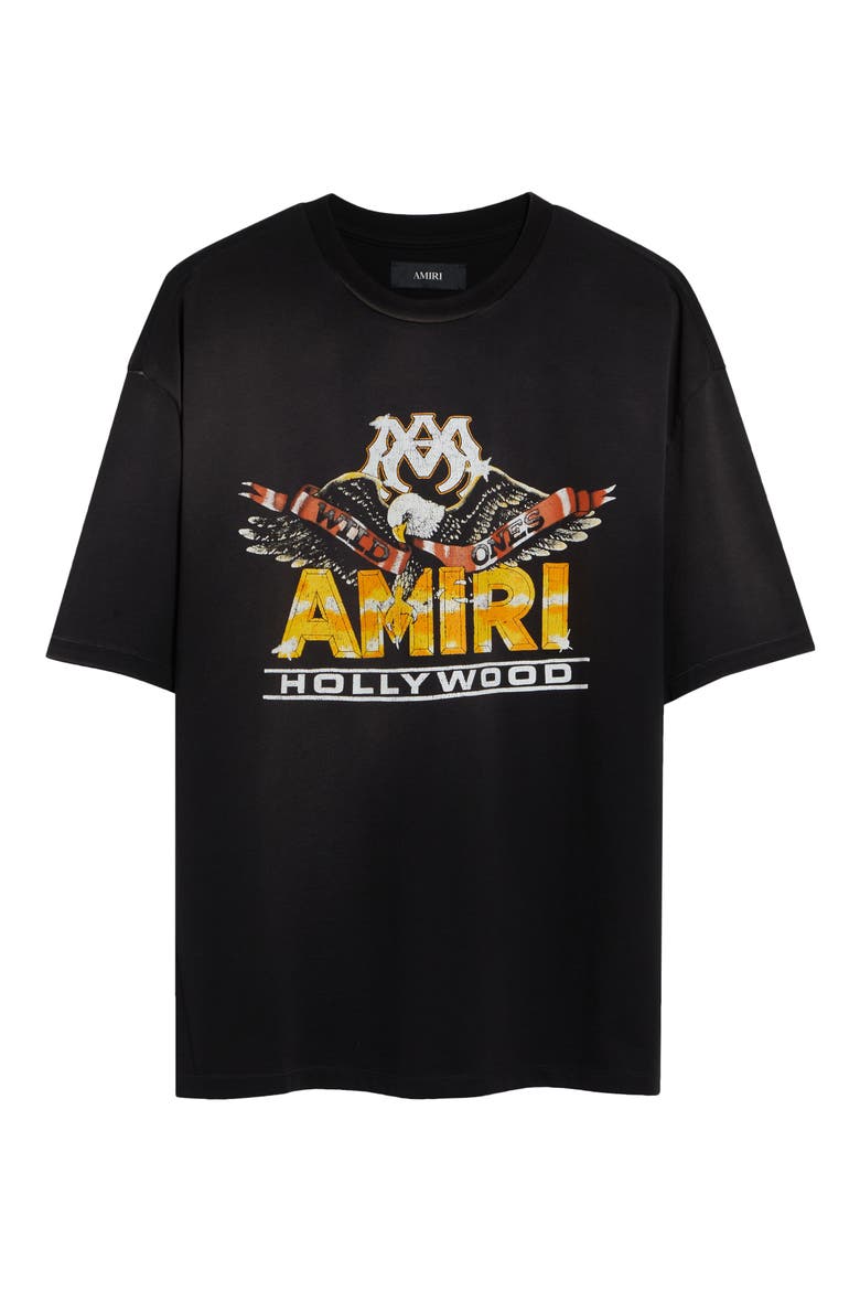 Oversize Eagle Hollywood Skate Graphic T-Shirt, Alternate, color, BLACK
