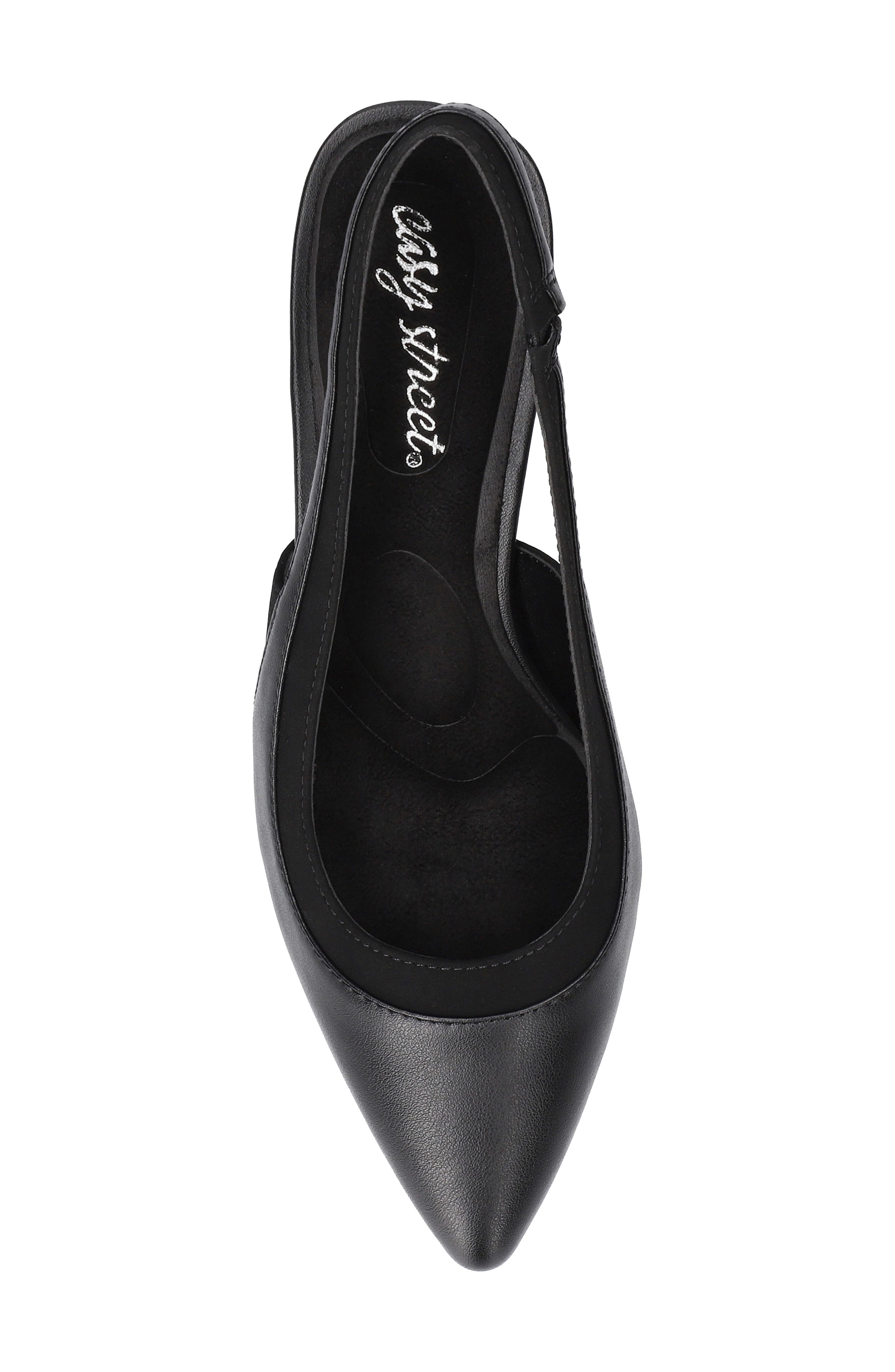 EASY STREET Dessa Slingback Pointed Toe Pump, Alternate, color, Black