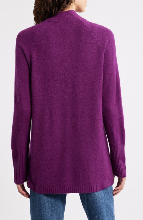 Caslonr Caslon(r) Open Front Cardigan In Purple