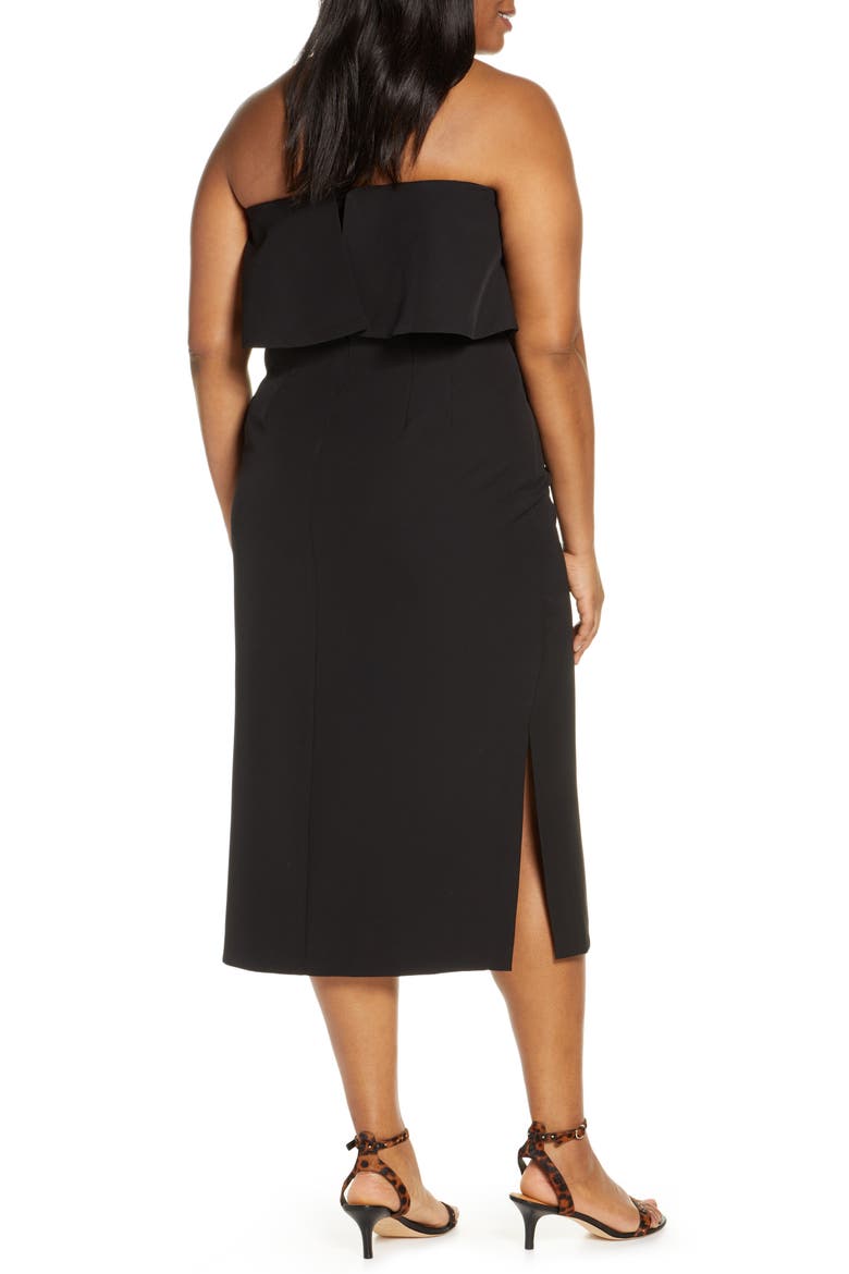 Strapless Party Dress, Alternate, color, BLACK