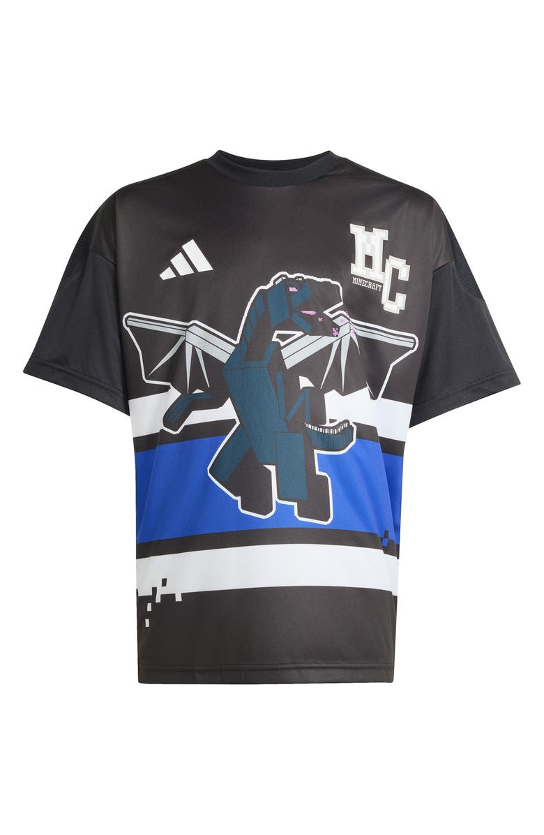 adidas Originals x Minecraft Kids' Graphic Print T-Shirt, Main, color, Black
