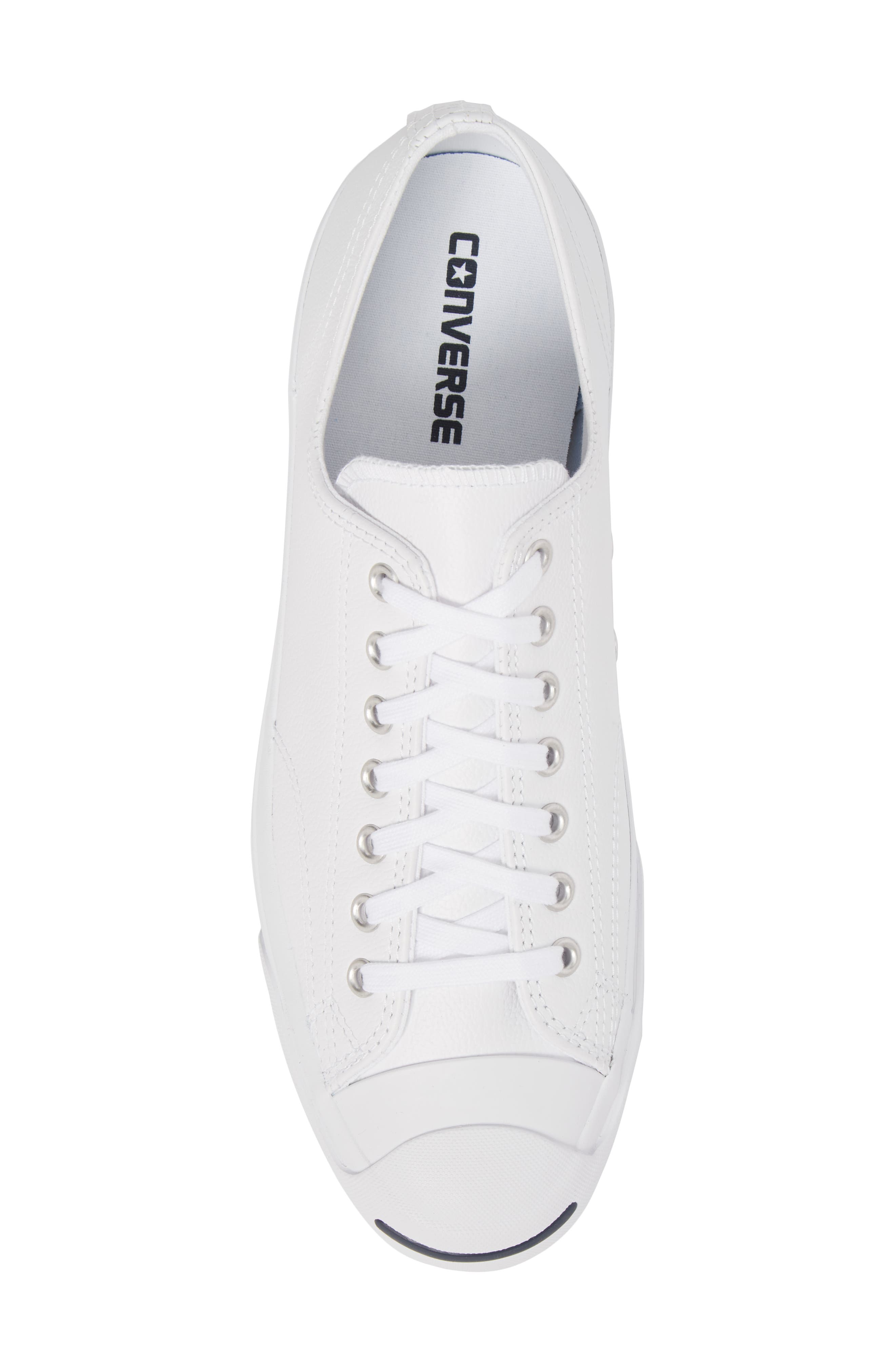 Jack Purcell Low Top Leather Sneaker, Alternate, color, WHITE/ NAVY