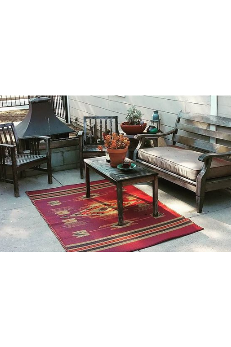 Navajo Rug, Alternate, color, Dark Red - 6'x9'