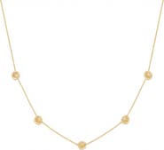 MADE BY MARY Cubic Zirconia Birthstone Flower Station Necklace