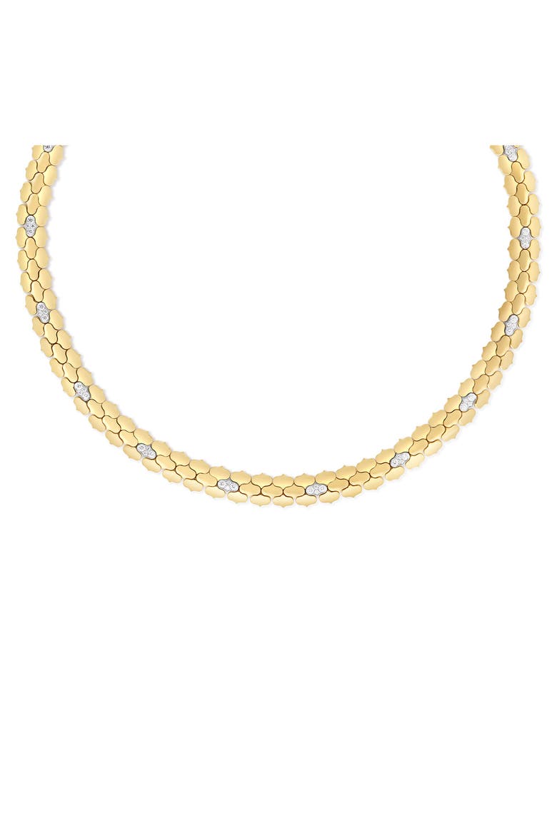 Cobra Diamond Collar Necklace, Main, color, YELLOW