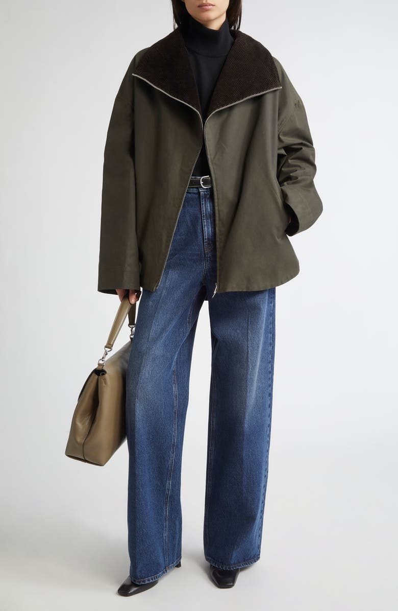 TOTEME High Waist Wide Leg Jeans, Alternate, color, Dark Blue