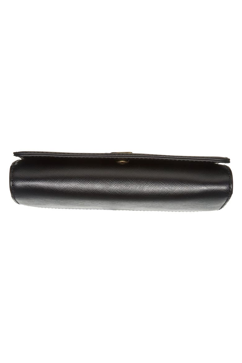 'Robinson' Leather Wallet on a Chain, Alternate, color, BLACK