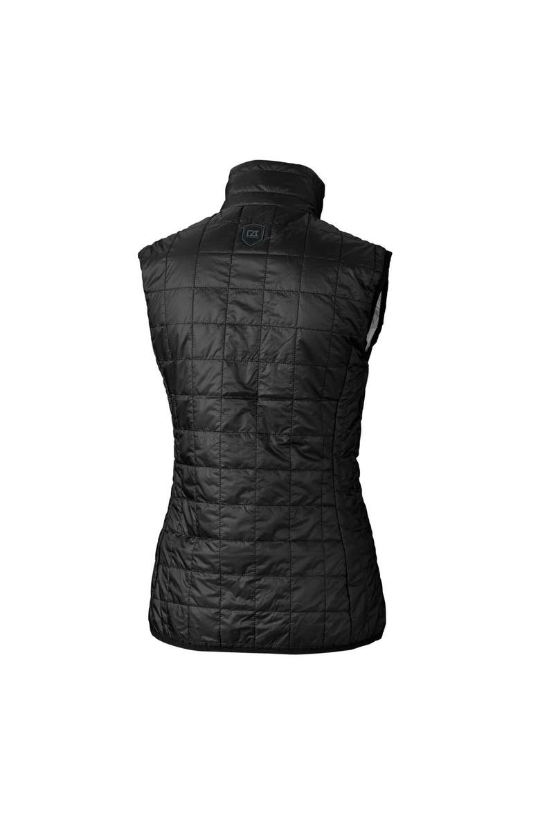Cutter & Buck Women's Cutter & Buck  Black Philadelphia Eagles Gridiron Classics Logo Rainier PrimaLoft Eco Insulated Full-Zip Puffer Vest, Alternate, color, Black