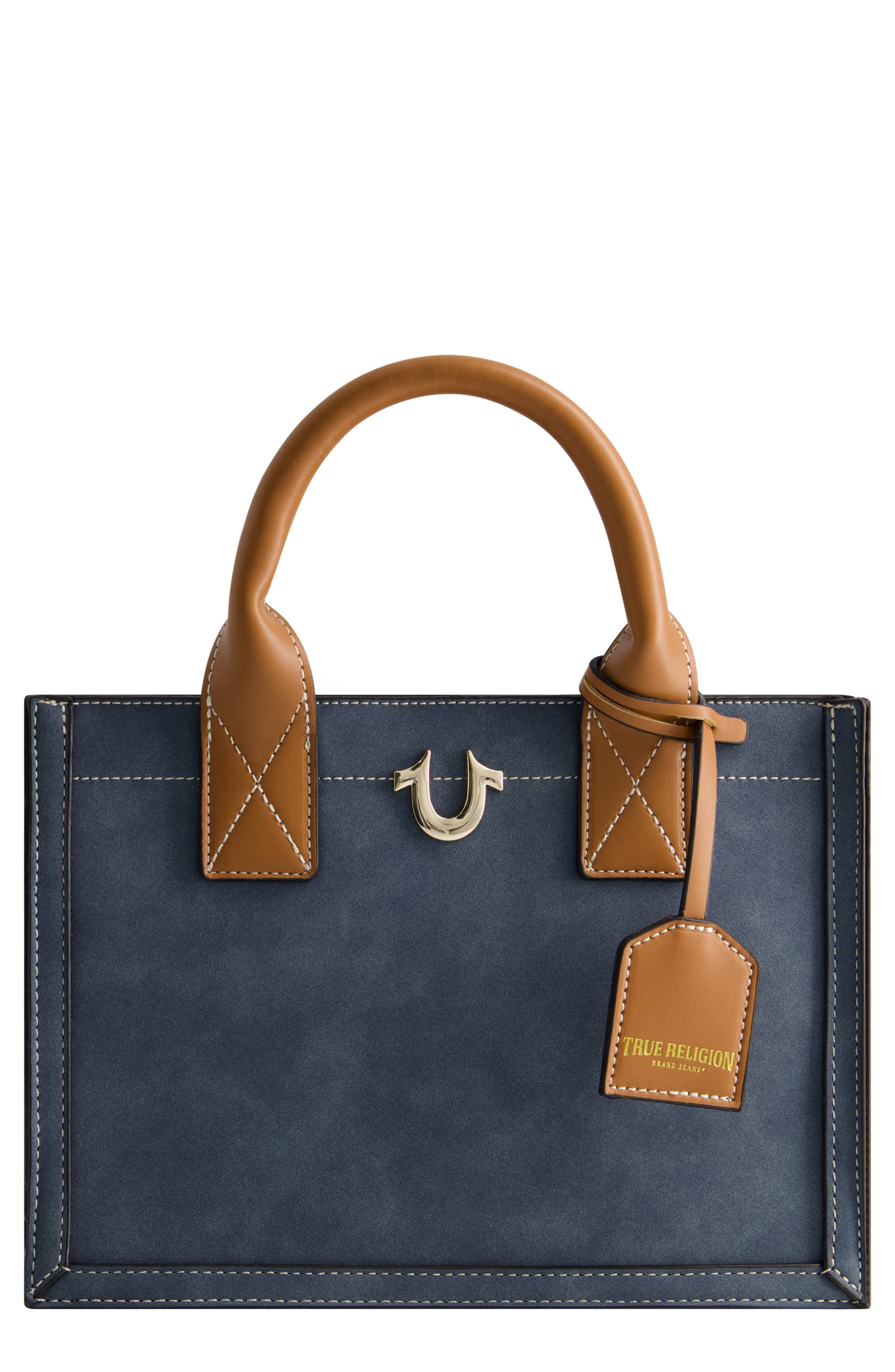 Modern Edge Suede Tote, Main, color, BLUE