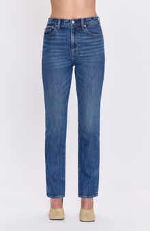 Bri High Waist Ankle Straight Leg Jeans