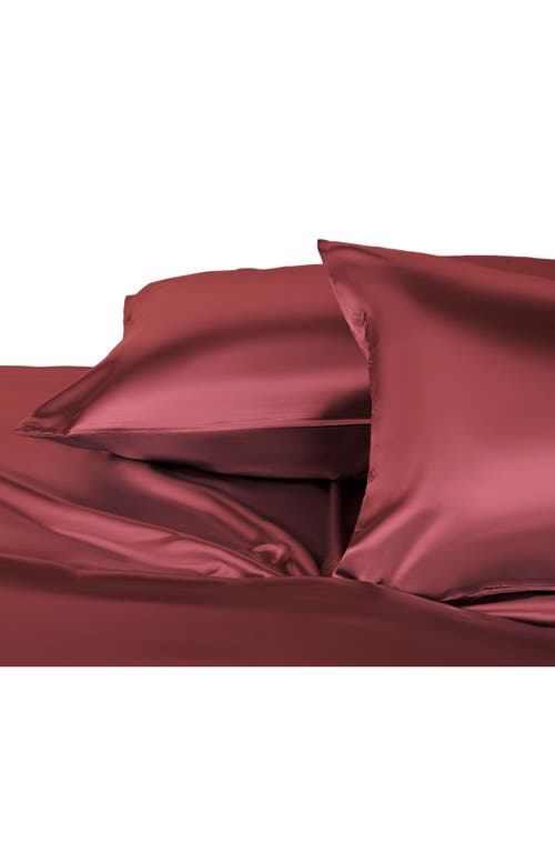 Martex Elegance Satin Sheet Set In Merlot