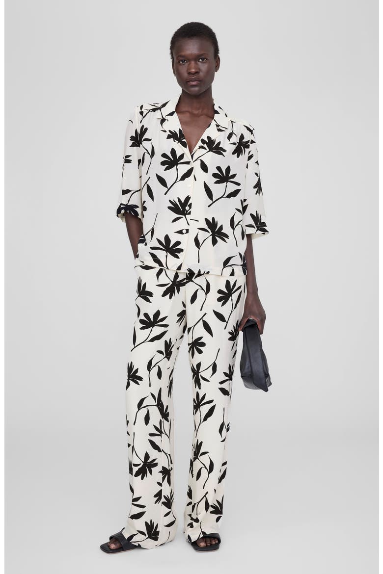 Owen Print Wide Leg Pants, Alternate, color, IVORY DAISY PRINT