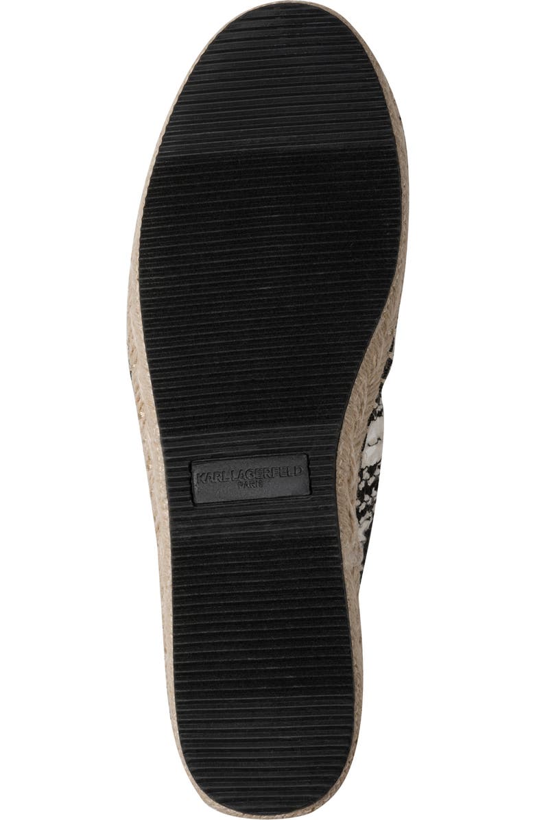 KARL LAGERFELD PARIS Millicent Espadrille Flat, Alternate, color, Black/ White