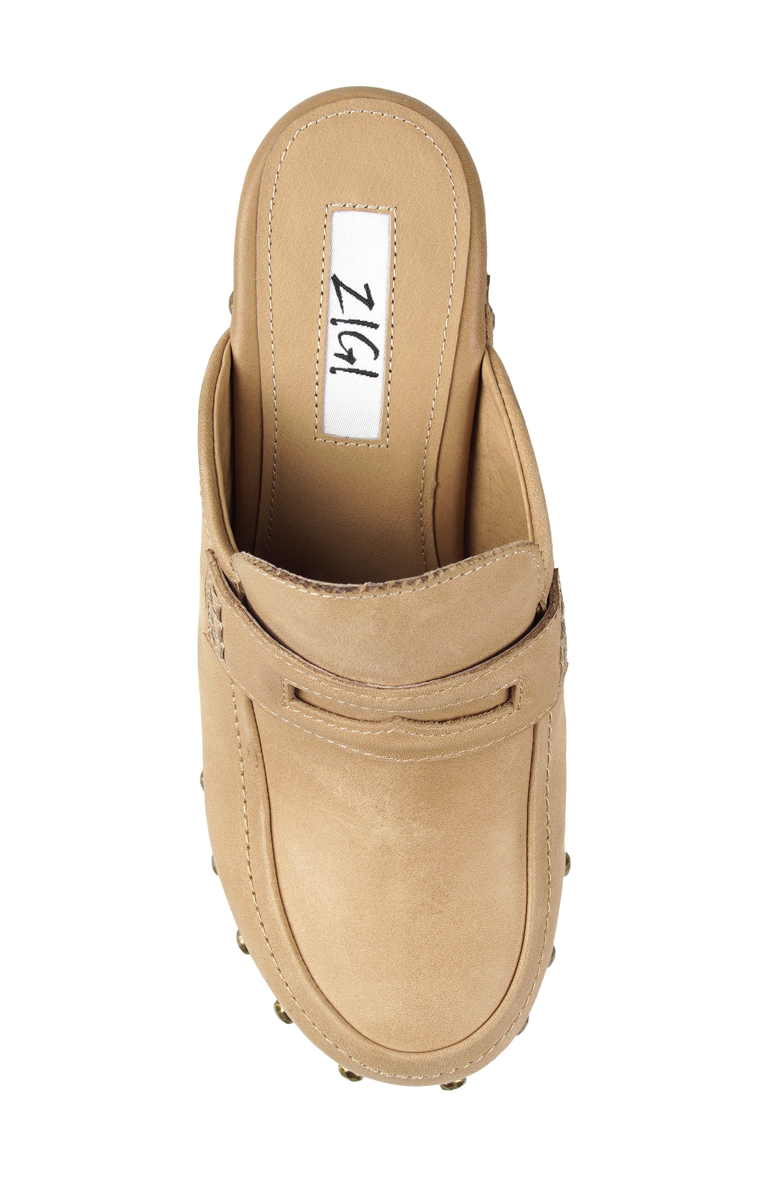 Jiggy Platform Clog, Alternate, color, NATURAL LEATHER