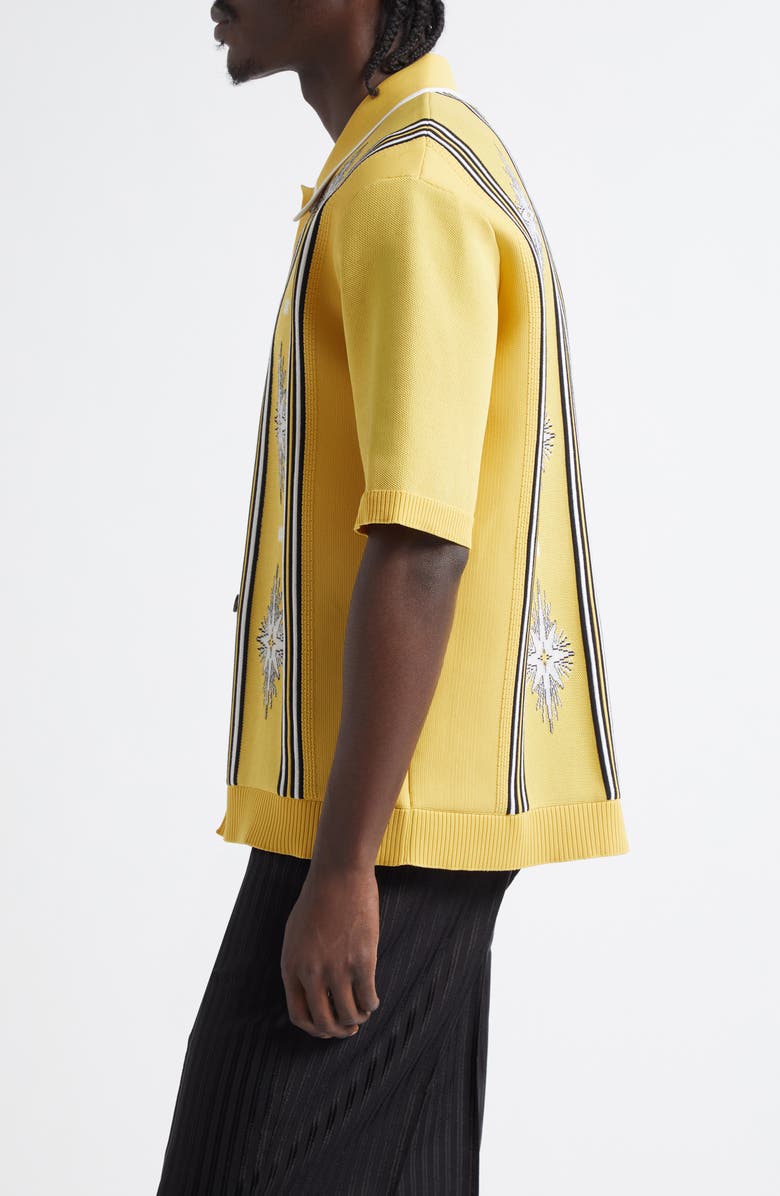 AMIRI Starburst Jacquard Cardigan, Alternate, color, 