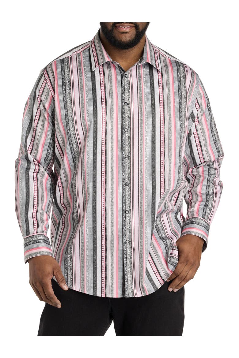 Big & Tall Bramshaw Sport Shirt, Alternate, color, PINK
