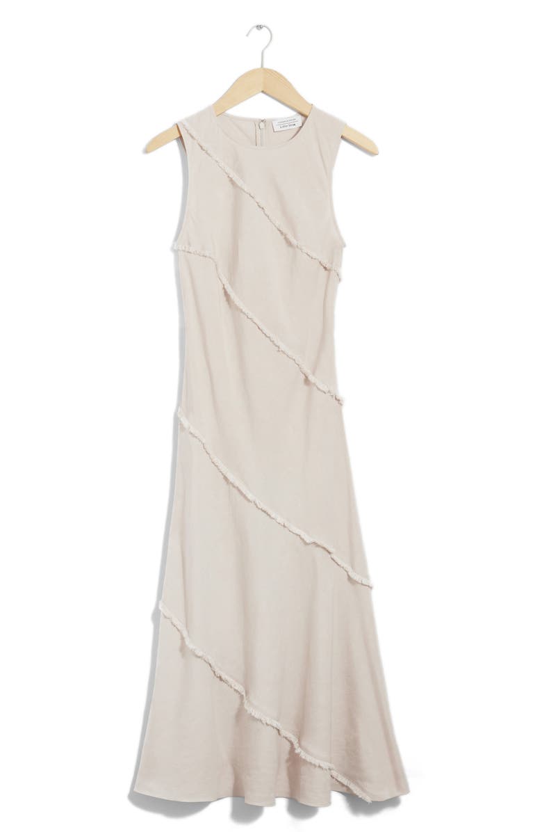 & Other Stories Sleeveless Midi Dress, Alternate, color, Beige Dusty Light
