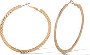 Jessica Simpson Textured Gold-Tone Large Hoop Earrings