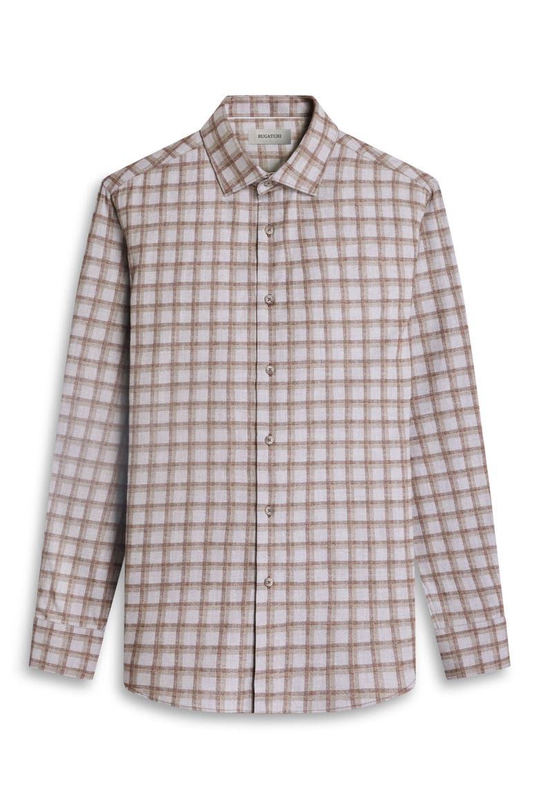 Axel Shaped Fit Long Sleeve Cotton Button Up Shirt, Alternate, color, SMOKE GREY
