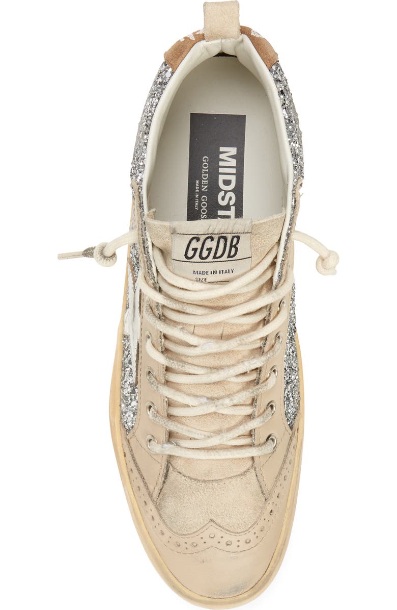 Golden Goose Mid Star Glitter Sneaker, Alternate, color,