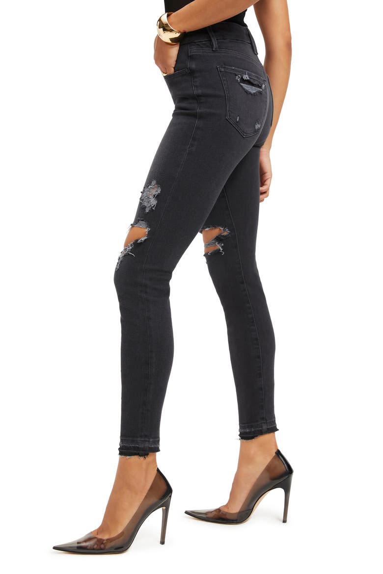 Good Legs Festival Rips High Waist Ankle Skinny Jeans, Alternate, color, BLACK276