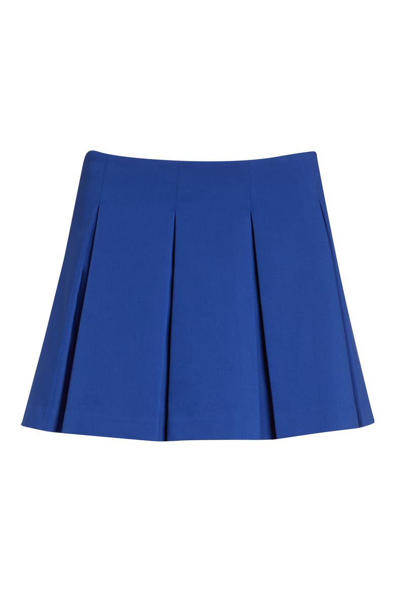 Emilie Pleat Miniskirt, Alternate, color, TWILIGHT BLUE